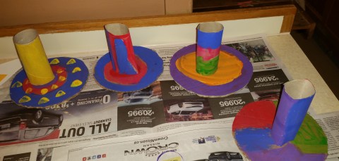 toilet paper roll party hats