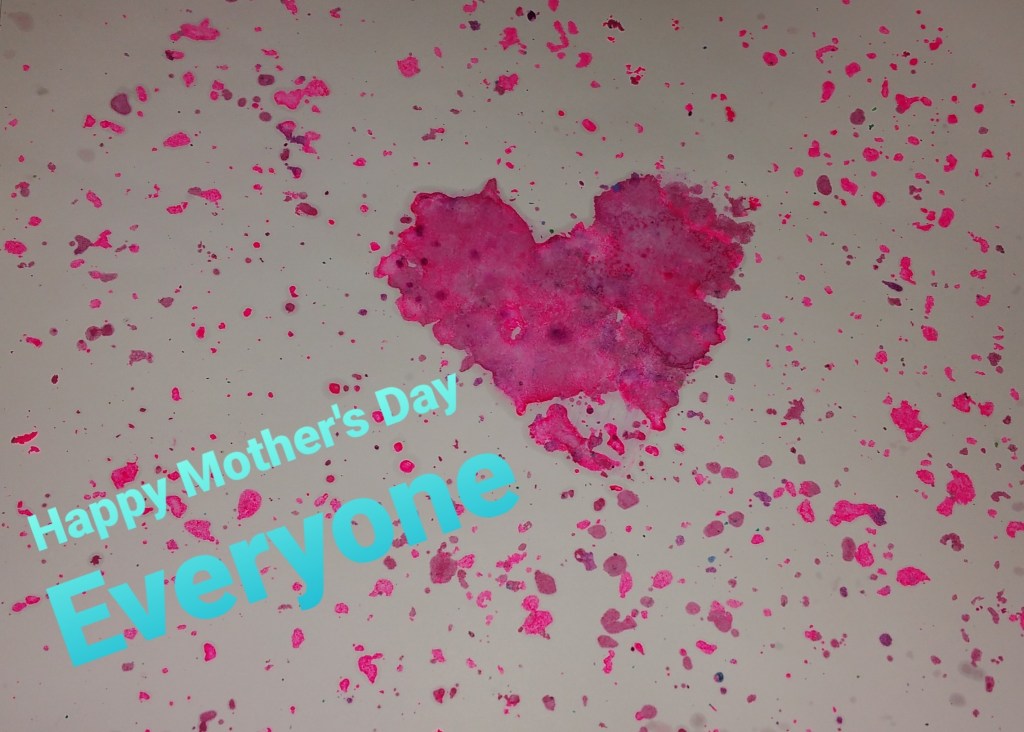 Mother's Day Wishes with Melted Crayon Art