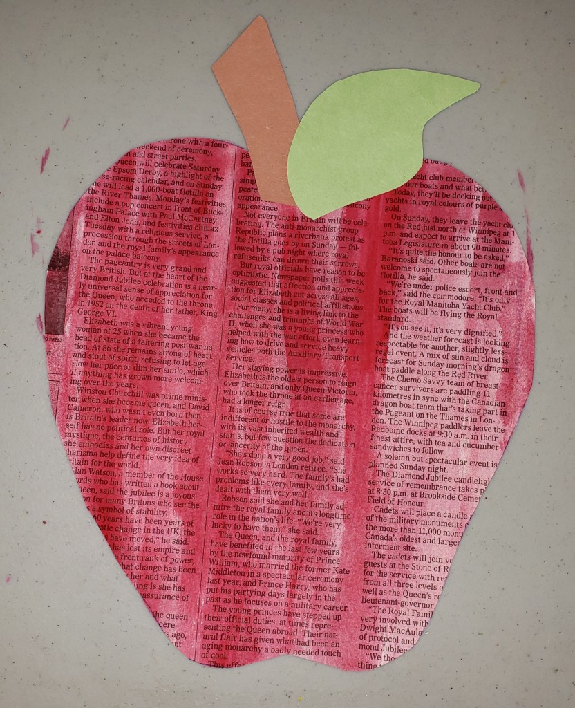 newspaper apple