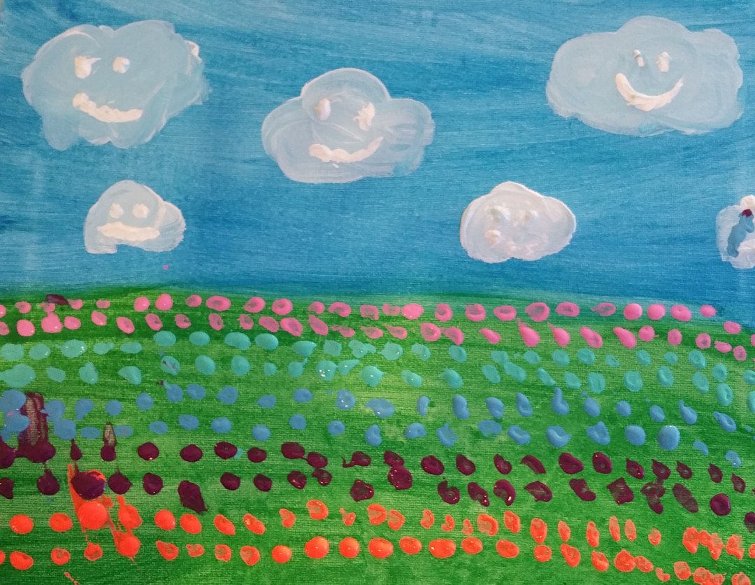 landscape of flowers