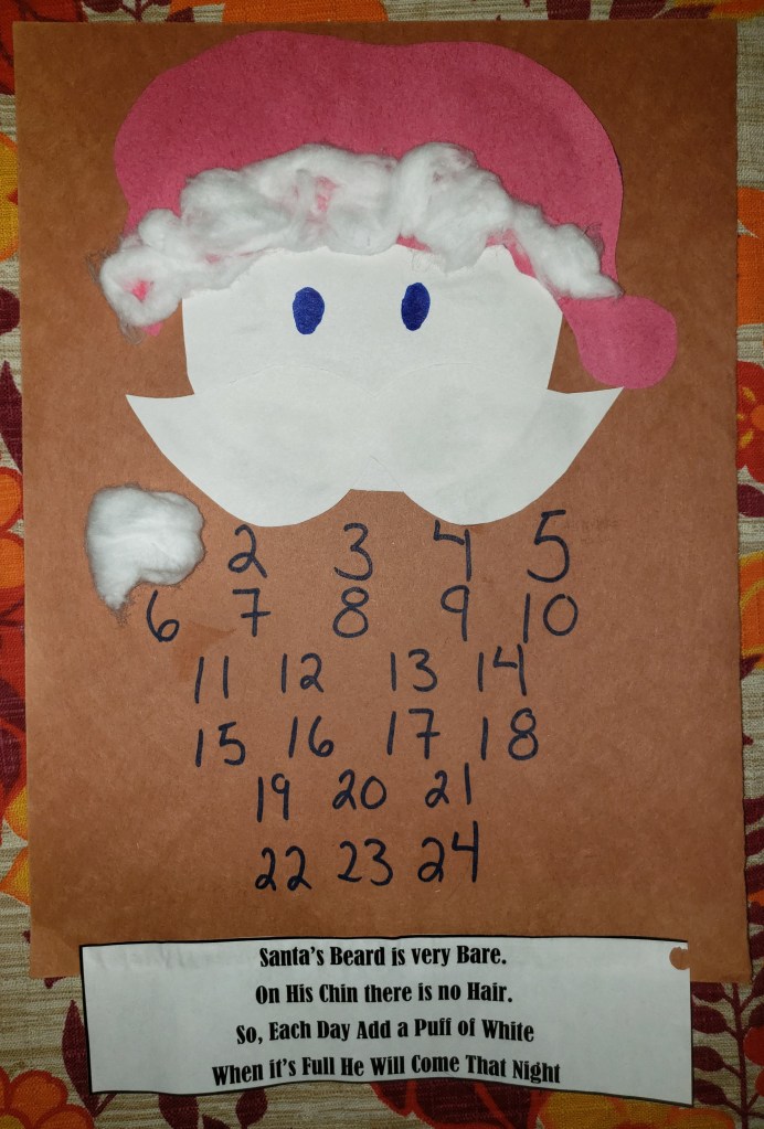 santa's beard countdown