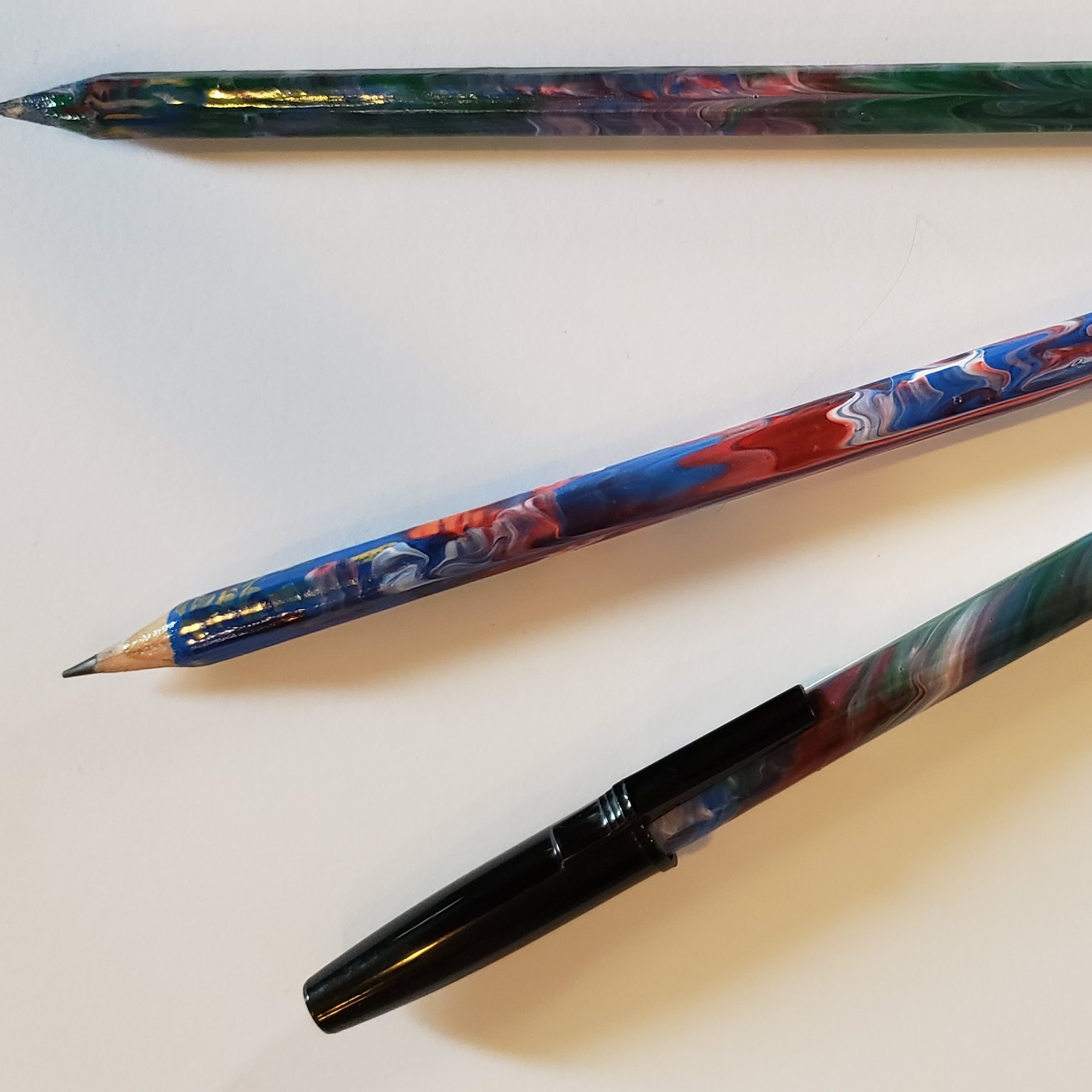 marbleized pencils